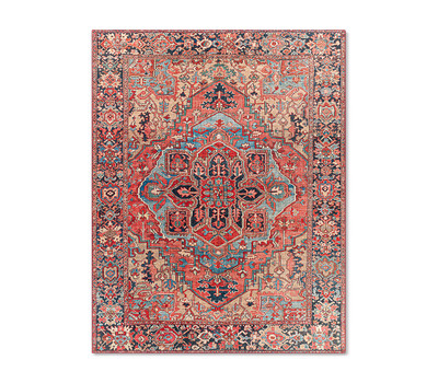 Flora Rust Rug 5 x 8