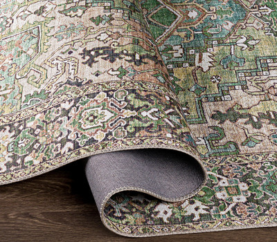 Flora Green Rug 5 x 8