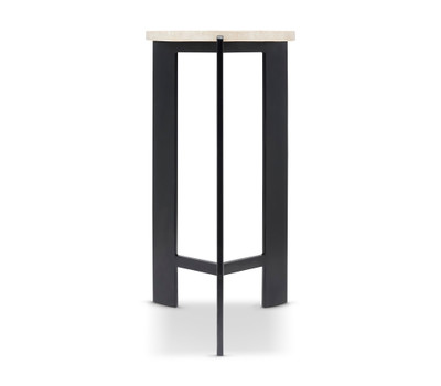 Trillium Side Table-White Marble