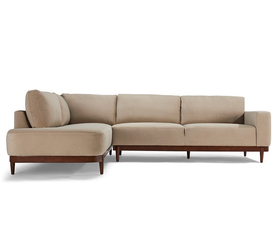Clearance Verona Fabric Sectional-Sand