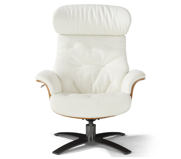 Revival Leather Recliner-White