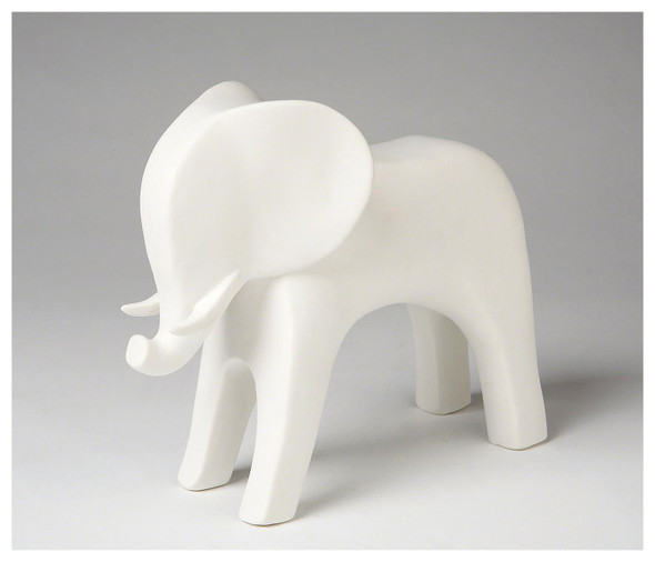 Elephant Sculpture-White