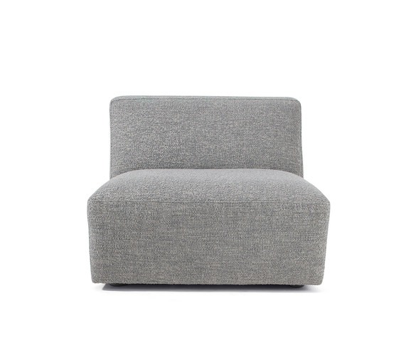 Seneca Fabric Armless Chair-Cinder
