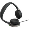 Jabra Evolve2 65 Flex MS Bluetooth Headset with wireless charging pad