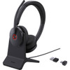Yealink BH74 Teams Bluetooth Headset on Charging Stand with Adapters