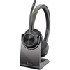 Poly Voyager 4320 UC Bluetooth Headset on Charge Stand