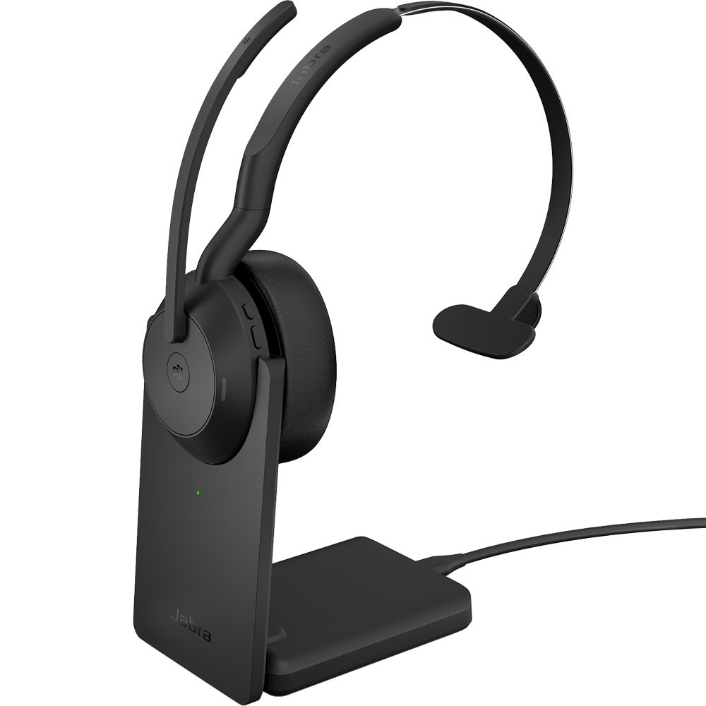 Jabra Evolve2 55 MS Mono Bluetooth Headset with Desk Stand - IP