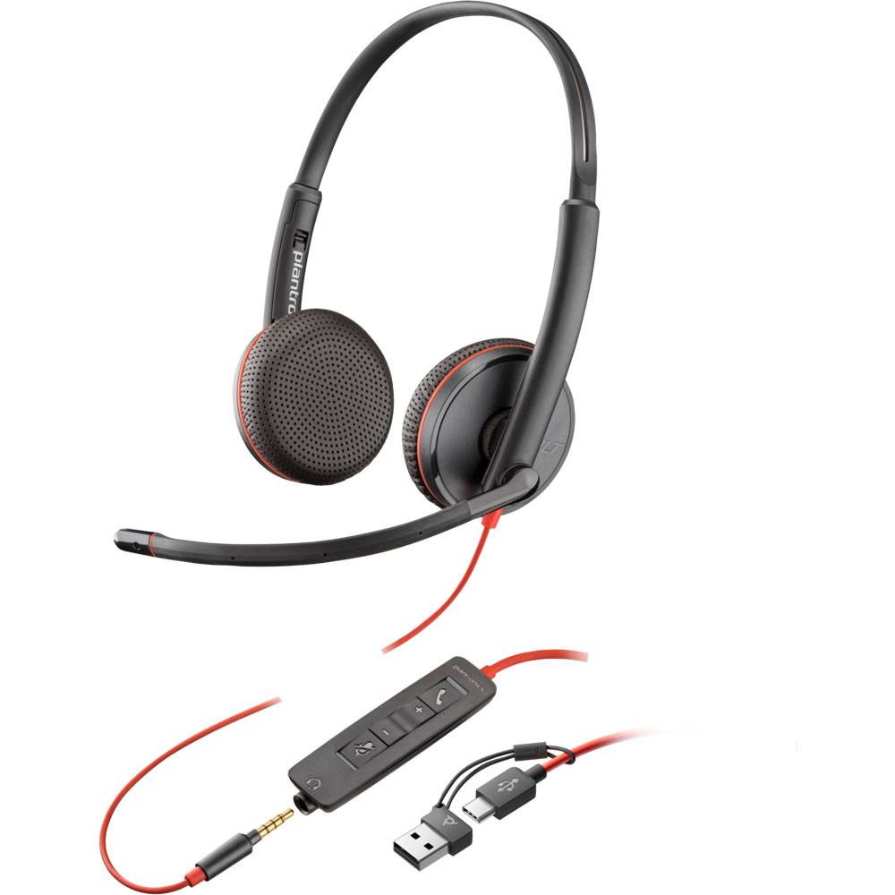Poly Blackwire 3225 Headset with USB-A Adapter (8X229AA) - IP