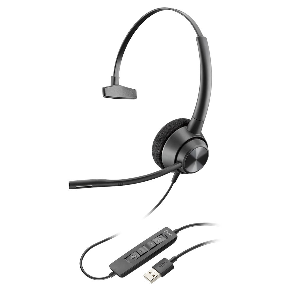 B.Bファニシング GRTB-120 Poly EncorePro 310 Mono USB-A Call Center Headset (214568-01