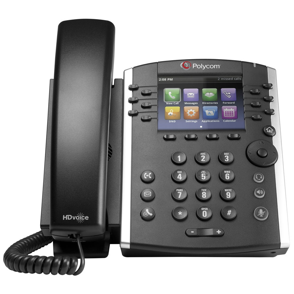 Polycom VVX 401 IP Phone with Power Supply - 2200-48400-001