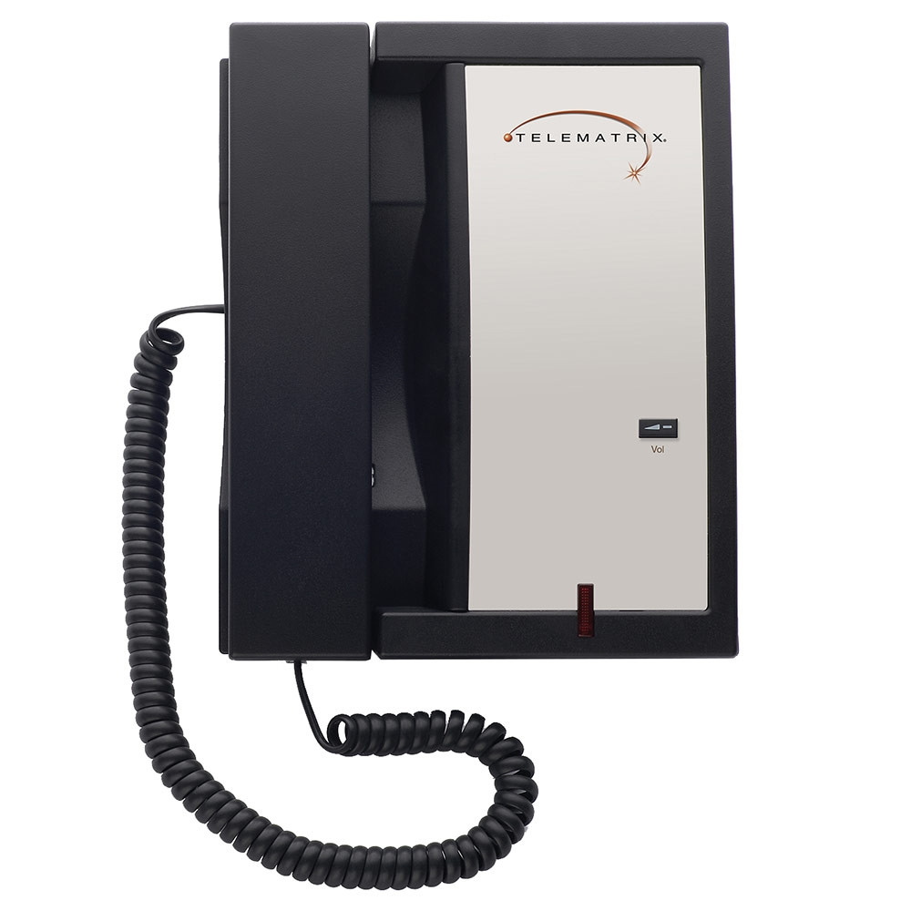 TeleMatrix 3300LBY Black Hotel Lobby Phone - IP Phone Warehouse