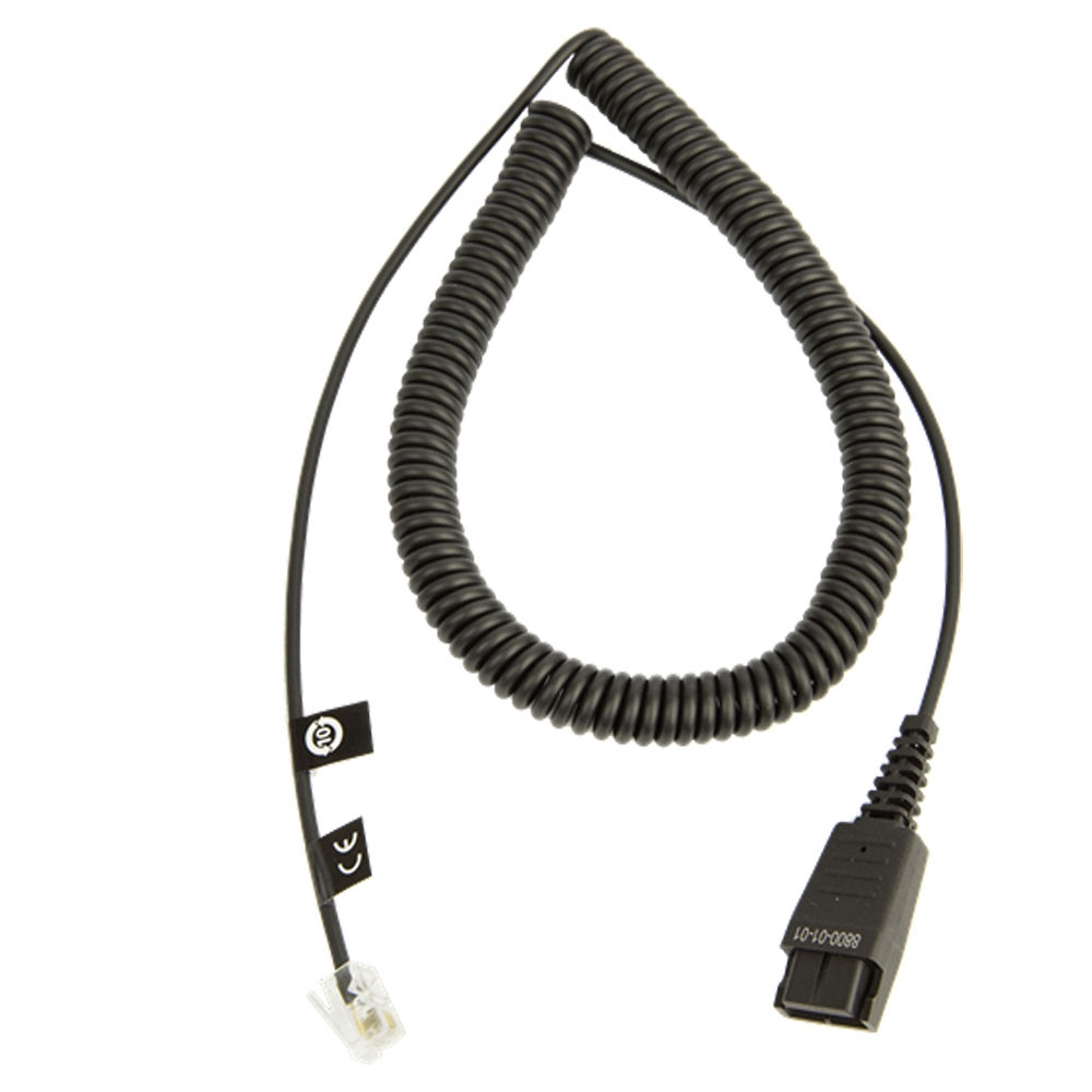 Jabra Quick Disconnect to RJ9 Coiled Extension Cable, 2m - 8800-01-01