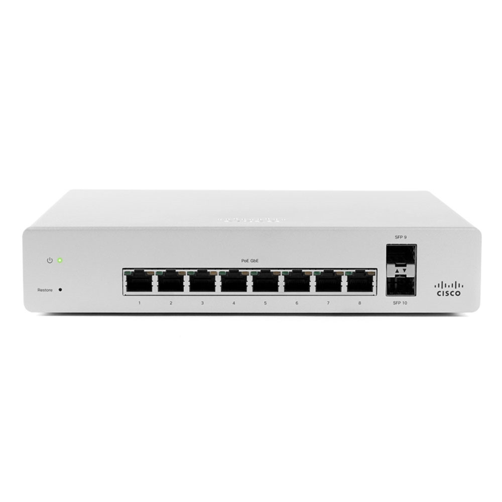 Cisco Meraki MS220-8P 8-Port PoE+ GIGE Switch - MS220-8P-HW