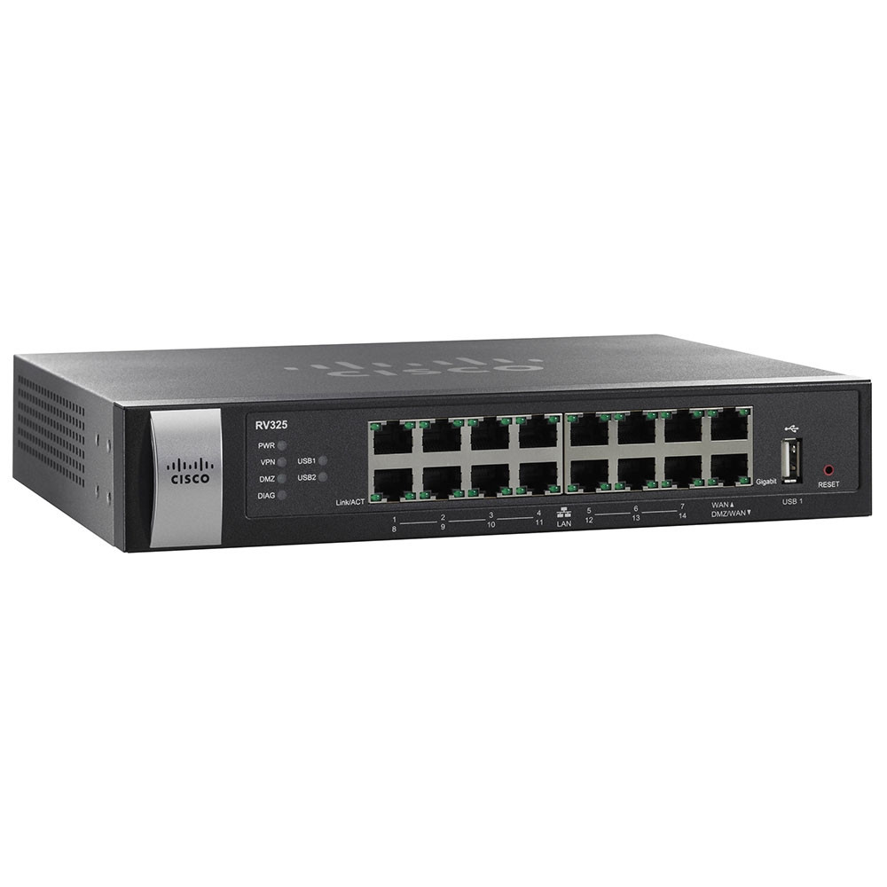 Cisco RV325 ギガビットVPNルーター 本体 Cisco RV325 Dual GIGE WAN 14 LAN Port VPN Router - RV325-WB-K9-NA