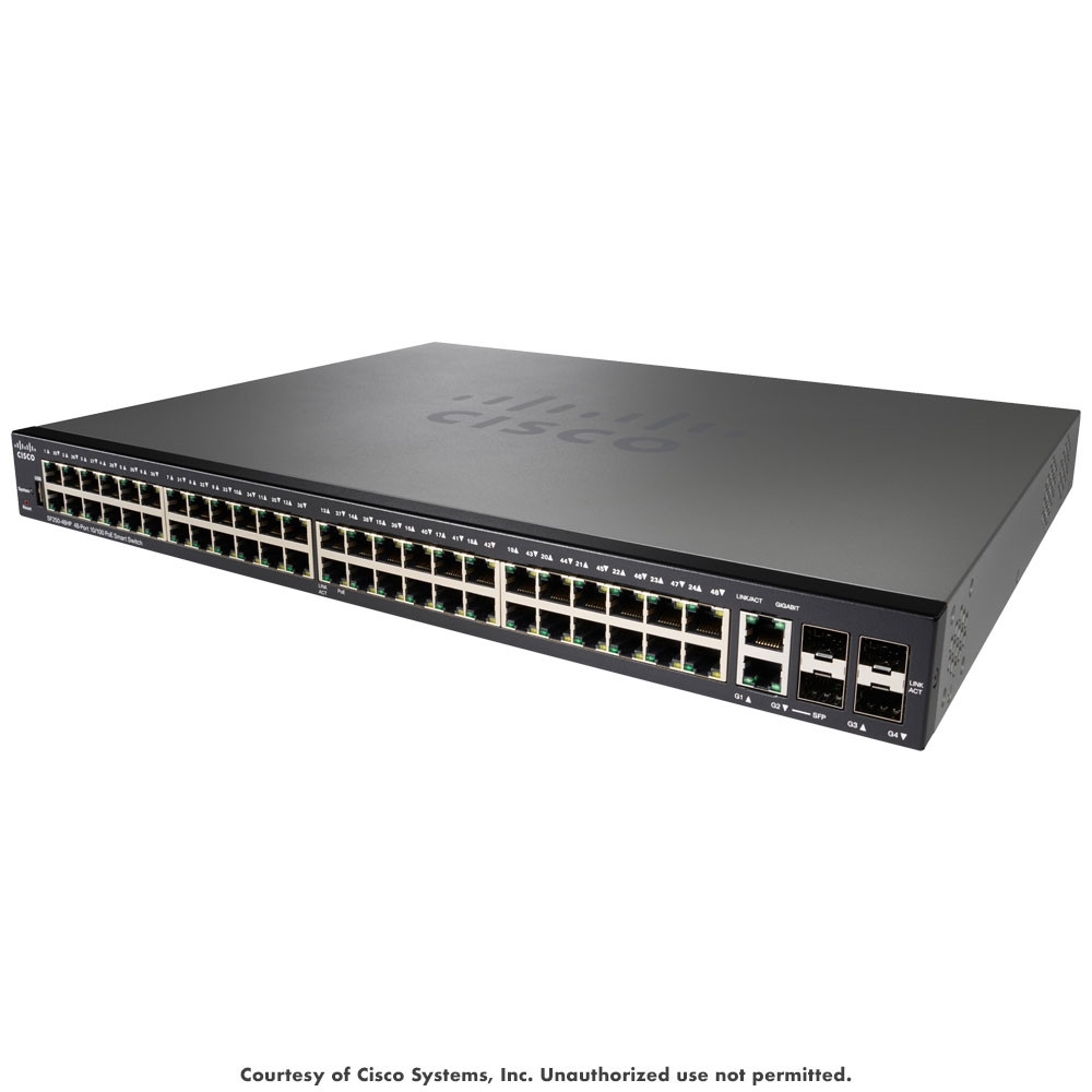 Cisco SF250-48HP 48-Port PoE+ 195W Smart Network Switch