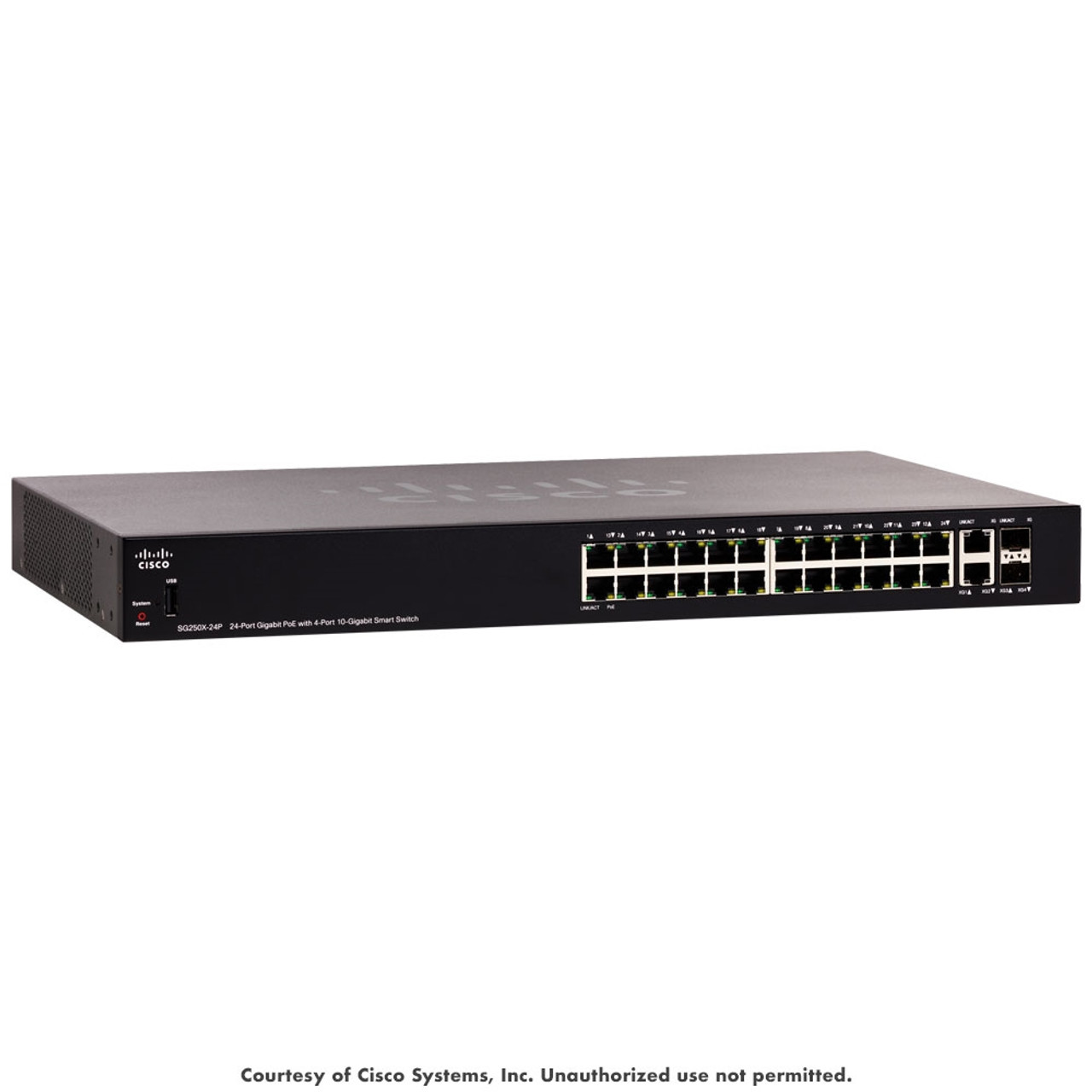 その他 CISCO SYSTEMS SG300-10MPP-JP Cisco SG250X-24P 24-Port PoE+ 195W Gbit Smart Network Switch