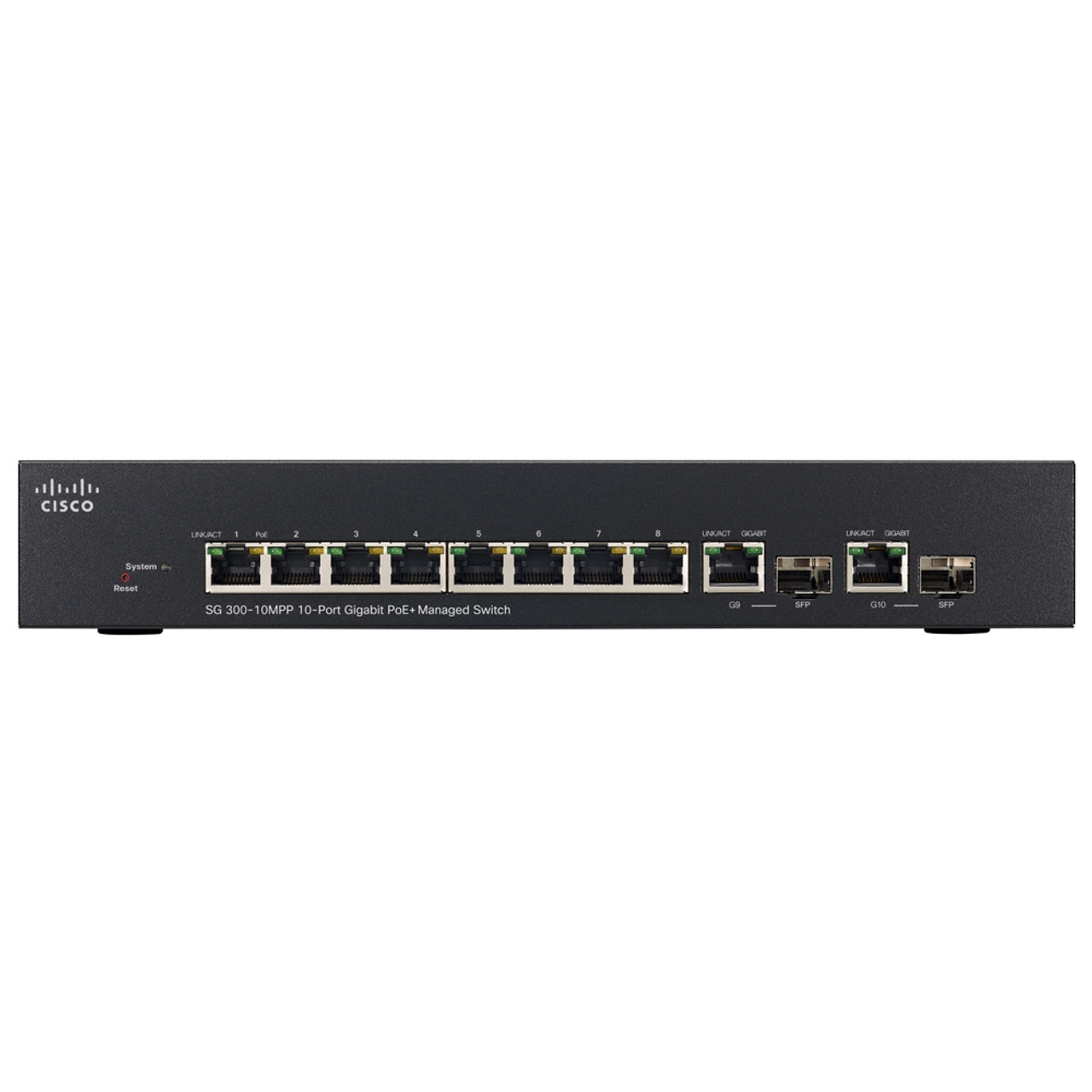 Cisco SG300-10MPP 8-Port GIGE Max PoE+ Switch - SG300