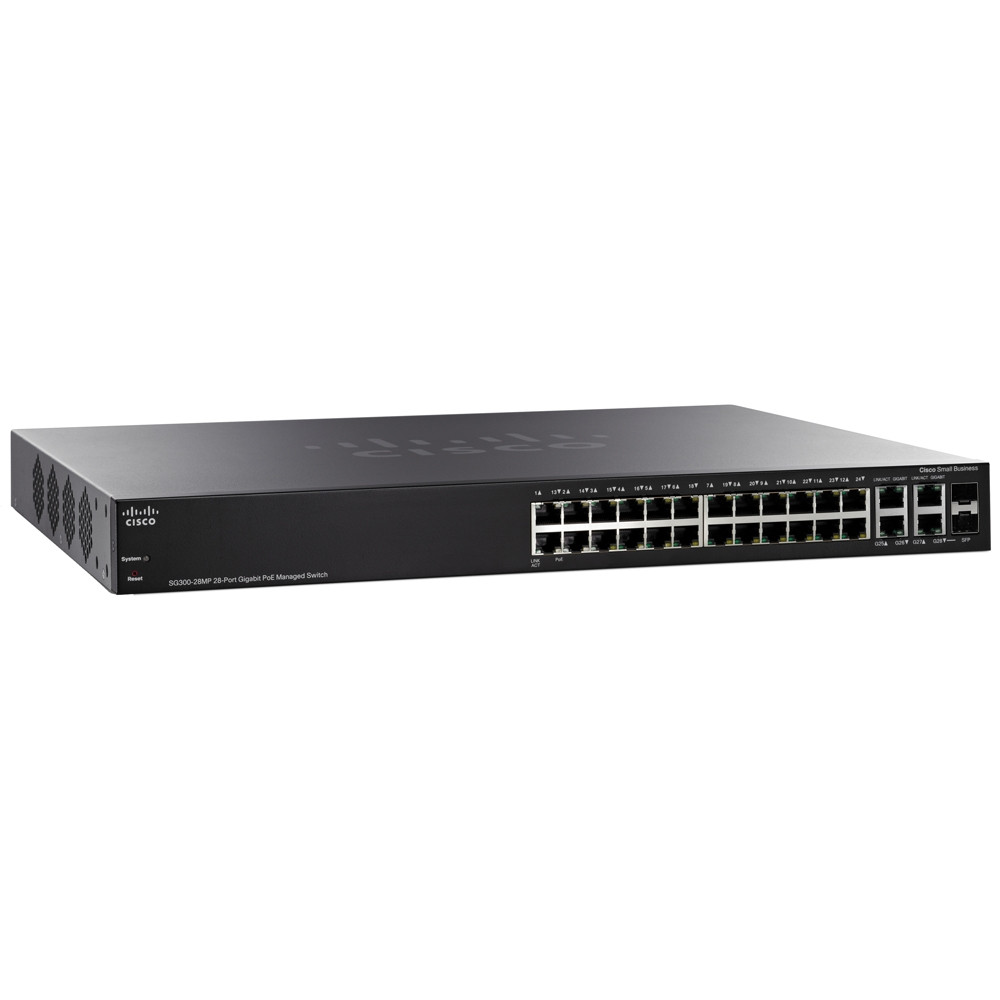 Cisco SG300-28MP 26-Port GIGE Max PoE+ Switch - SG300-28MP-K9-NA