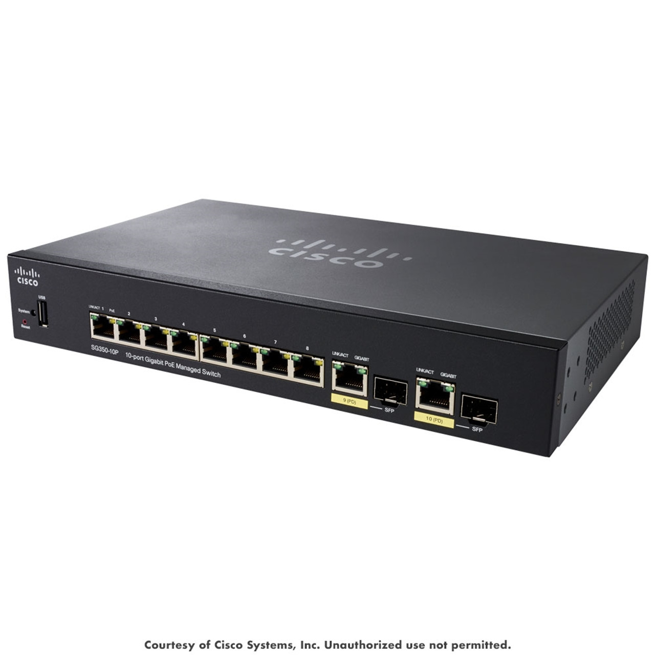 Cisco SG350-10 10-Port Gigabit Managed Network Switch