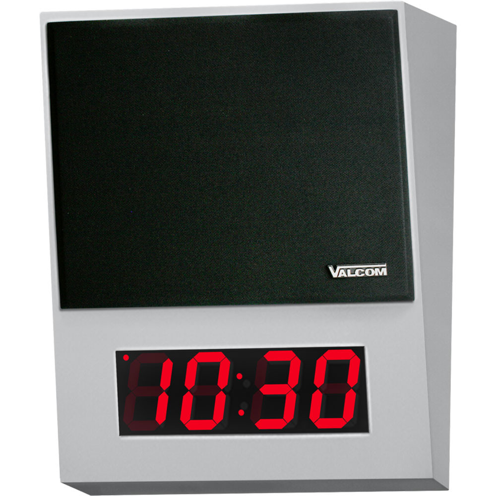 Valcom VIP-431A-DS Surface Mount IP Digital Clock & Paging Speaker
