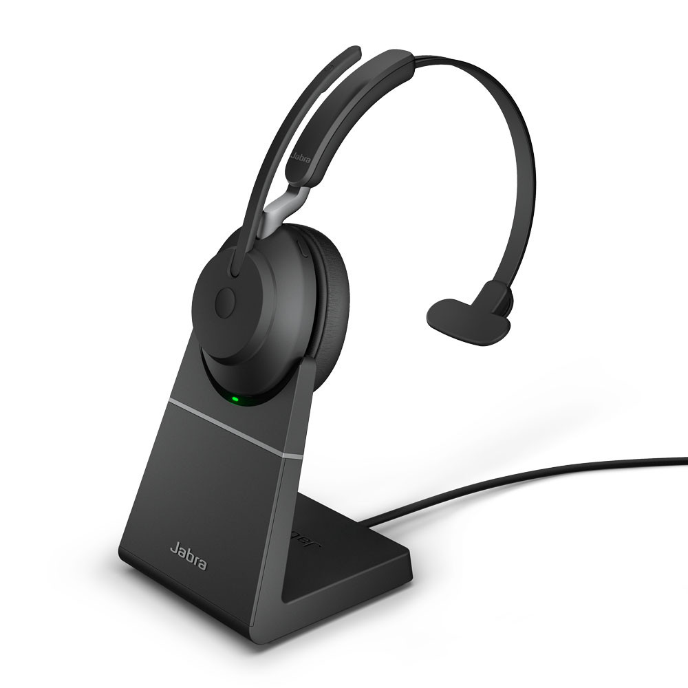 Jabra Evolve2 65 UC Mono Headset, USB-A, Stand - 26599-889-989