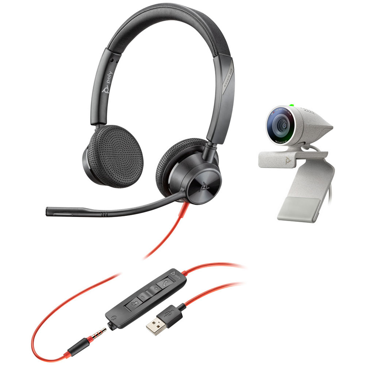 Poly Studio P5 Webcam & Blackwire 3325 Headset Kit - 2200 ...