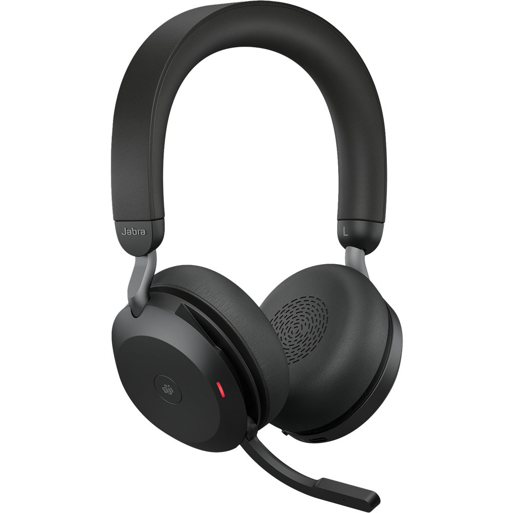 Jabra Evolve2 75 MS Bluetooth Headset, USB-A, Charging Stand - IP