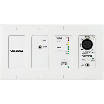 Valcom V-9985-W In-Wall Audio Mixer Valcom V-9985-W In-Wall Audio Mixer