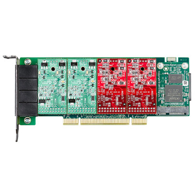 Digium 1A4A04F 2 FXS 2 FXO PCI Card with Echo Cancellation