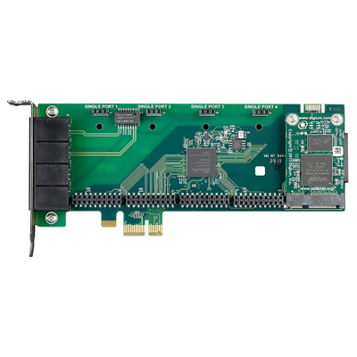 Digium 1A4B01F Base FXS / FXO PCI Express Card with Echo Cancellation Digium 1A4B01F Base FXS / FXO PCI Express Card with Echo Cancellation