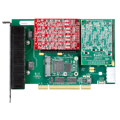 Digium 1A8A04F 4 FXS 4 FXO PCI Card with Echo Cancellation Digium 1A8A04F 4 FXS 4 FXO PCI Card with Echo Cancellation