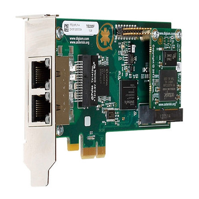Digium TE235BF Dual T1 PCI Express Card with Echo Cancellation Digium TE235BF Dual T1 PCI Express Card with Echo Cancellation