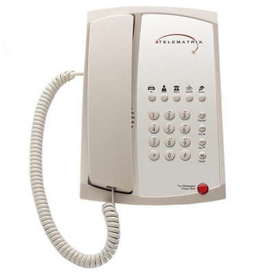 TeleMatrix 3100MW5 Ash 1-Line Analog Hotel Phone TeleMatrix 3100MW5 Ash 1-Line Analog Hotel Phone