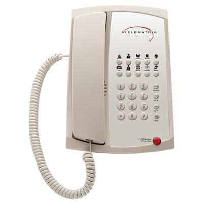 TeleMatrix 3100MW10 Ash 1-Line Analog Hotel Phone TeleMatrix 3100MW10 Ash 1-Line Analog Hotel Phone