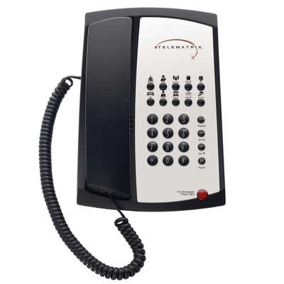 TeleMatrix 3100MW10 Black 1-Line Analog Hotel Phone TeleMatrix 3100MW10 Black 1-Line Analog Hotel Phone