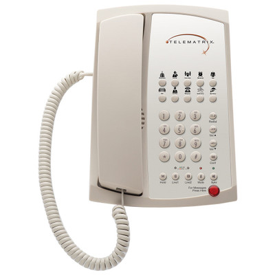 TeleMatrix 3102MWD Ash 2-Line Analog Hotel Phone TeleMatrix 3102MWD Ash 2-Line Analog Hotel Phone