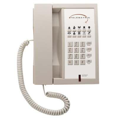 TeleMatrix 3300MW10 Ash 1-Line Analog Hotel Phone TeleMatrix 3300MW10 Ash 1-Line Analog Hotel Phone