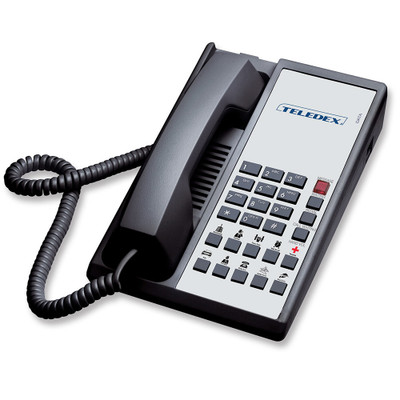 Teledex DA110N10D Black 1-Line Analog Hotel Room Phone Teledex DA110N10D Black 1-Line Analog Hotel Room Phone