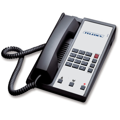Teledex DA110N3D Black 1-Line Analog Hotel Room Phone Teledex DA110N3D Black 1-Line Analog Hotel Room Phone