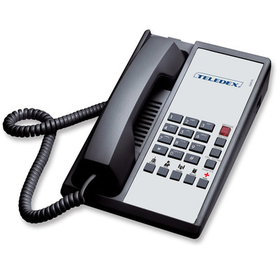 Teledex DA110N5D Black 1-Line Analog Hotel Room Phone Teledex DA110N5D Black 1-Line Analog Hotel Room Phone