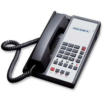 Teledex DA120N5D Black 2-Line Analog Hotel Room Phone Teledex DA120N5D Black 2-Line Analog Hotel Room Phone