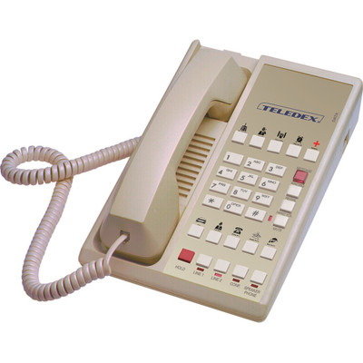 Teledex DA220N10D Ash 2-Line Analog Hotel Room Phone Teledex DA220N10D Ash 2-Line Analog Hotel Room Phone