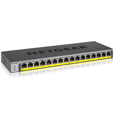 Netgear GS116PP 16-Port PoE+ Gigabit Unmanaged Switch - GS116PP-100NAS Netgear GS116PP 16-Port PoE+ Gigabit Unmanaged Switch - GS116PP-100NAS