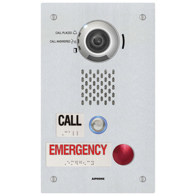 Aiphone IX-DVF-2RA Vandal-Resistant Flush-Mounted 2 Buttons Video IP Emergency Phone Aiphone IX-DVF-2RA Vandal-Resistant Flush-Mounted 2 Buttons Video IP Emergency Phone