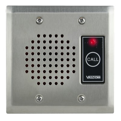Valcom V-1072B-ST Flush Mount Steel LED Door Entry Speaker Valcom V-1072B-ST Flush Mount Steel LED Door Entry Speaker