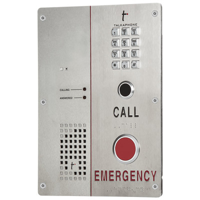 Talkaphone VOIP-500ECK Flush-Mount 2-Button Keypad Outdoor IP Emergency Call Station Talkaphone VOIP-500ECK Flush-Mount 2-Button Keypad Outdoor IP Emergency Call Station