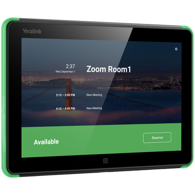 Yealink RoomPanel for Zoom Rooms, Angle, Green Light Yealink RoomPanel for Zoom Rooms, Angle, Green Light