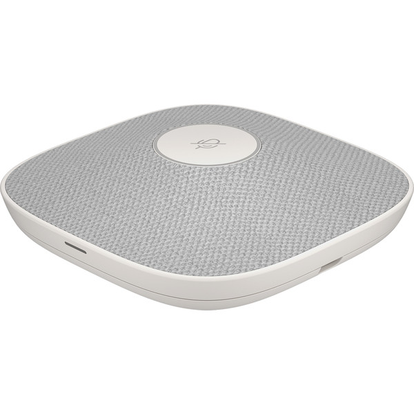 Poly Studio A2 White Table Microphone, Left