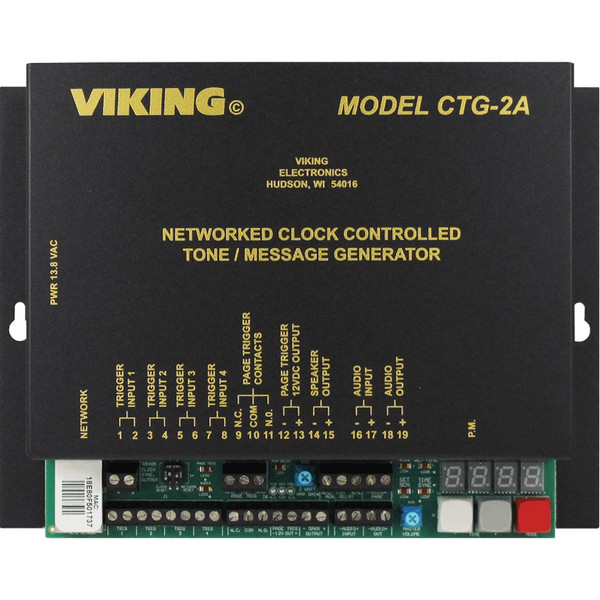 Viking CTG-2A Networked Clock Controlled Tone/Message Generator and Master Clock
