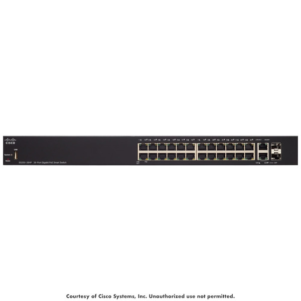 Cisco SG250-26HP 26-Port PoE+ 100W Gbit Smart Network Switch